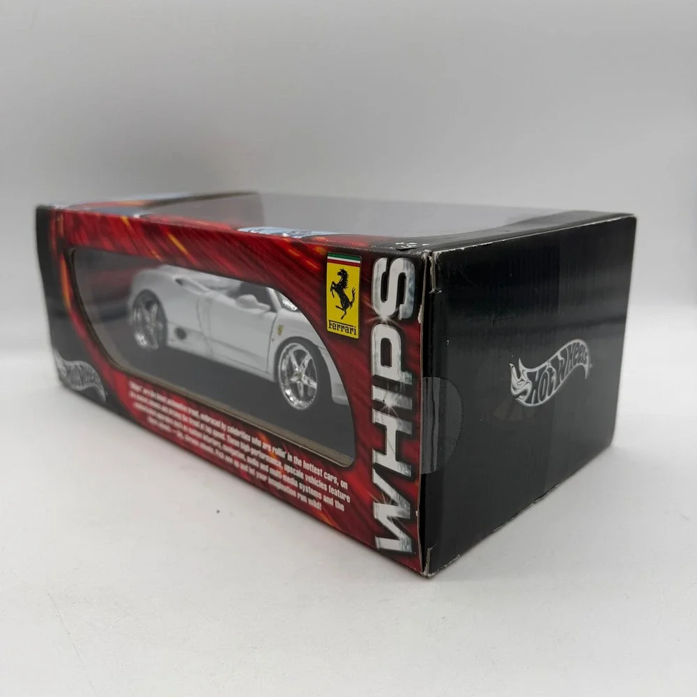 Hot Wheels WHIPS 08824‎ White Ferrari 360 Spider 1:18 Scale C3866 Die-Cast Car
